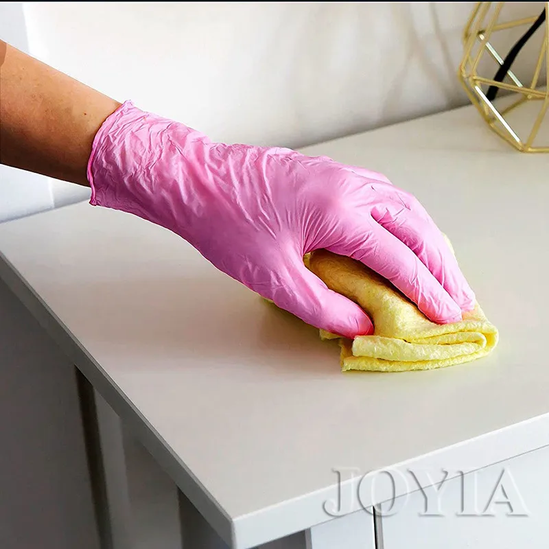 Disposable Gloves Nitrile Latex Free Small Medium Girl Woman Rose Exam Gloves For Housework Baking Hair Work X-Small