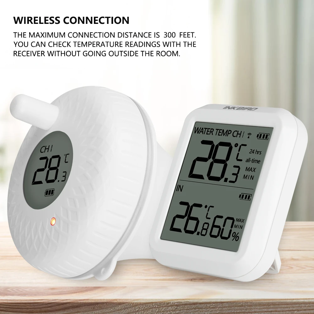 Inkbird Wireless Floating Temp Thermometer Swimming Pool Aquarium Spas Fish Pond