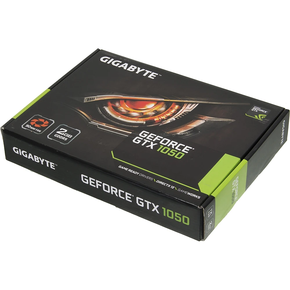 Видеокарта Gigabyte PCI-E GV-N1050D5-2GD NV GTX1050 2048Mb 128b GDDR5 1354/7008 DVIx1/HDMIx1/DPx1/HD