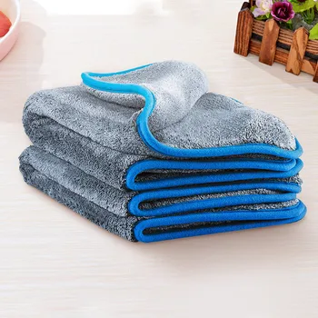 

2PC Microfiber Towel Car Wash Cloth Auto Cleaning Door Window Care Thick Strong Water Absorption For Car Home Automobile Access