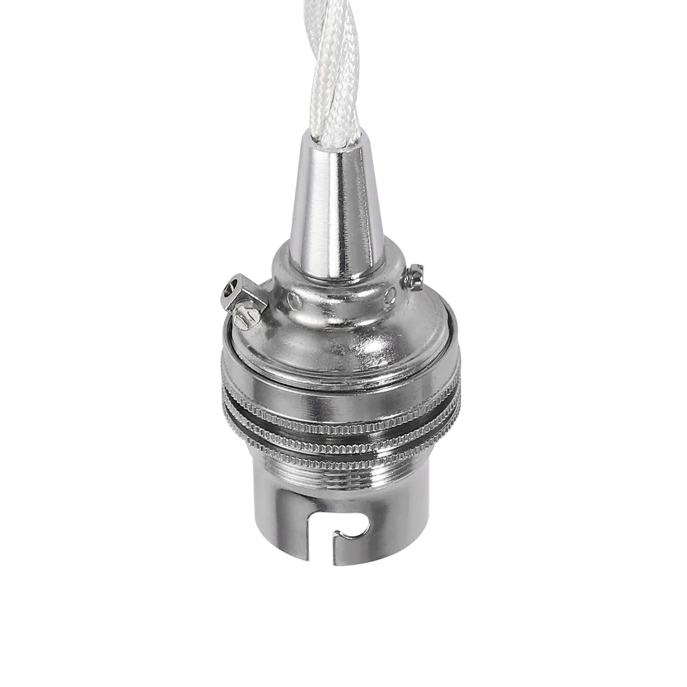 Neoteck 220-240V Ретро Винтаж Edison B22 Алюминий в виде ракушки База держатель лампы светильник ing гнездо для потолочный светильник для адаптера переменного тока веревка