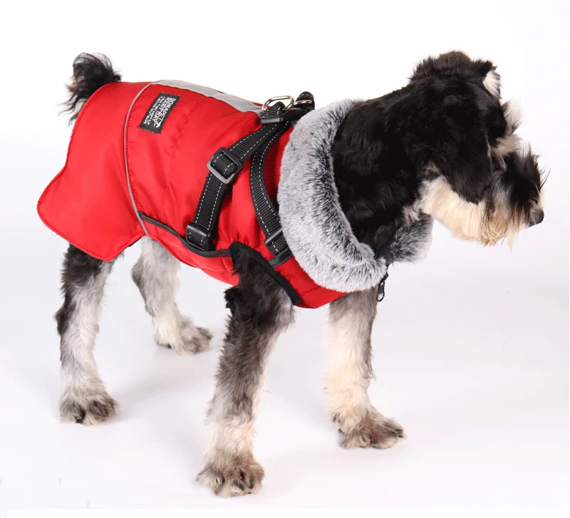 água destacável arnês jaqueta para cães inverno capa de chuva
