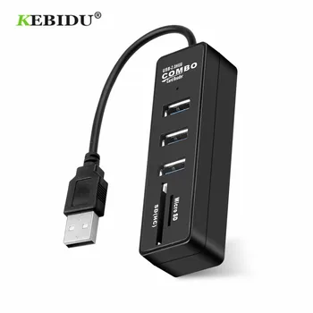 

KEBIDU Multi USB 2.0 HUB Card Reader 3Port USB HUB 2.0 Splitter SD TF Card Reader USB Combo All in One PC Computer Accessories