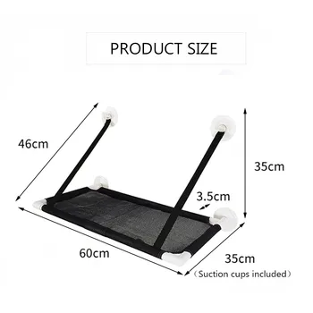 

Window Mounted Cat Bed Suction Cup Hanging Pet Sunshine Hammock Perch Bed Basking Window Hammock Perch Cushion Bed