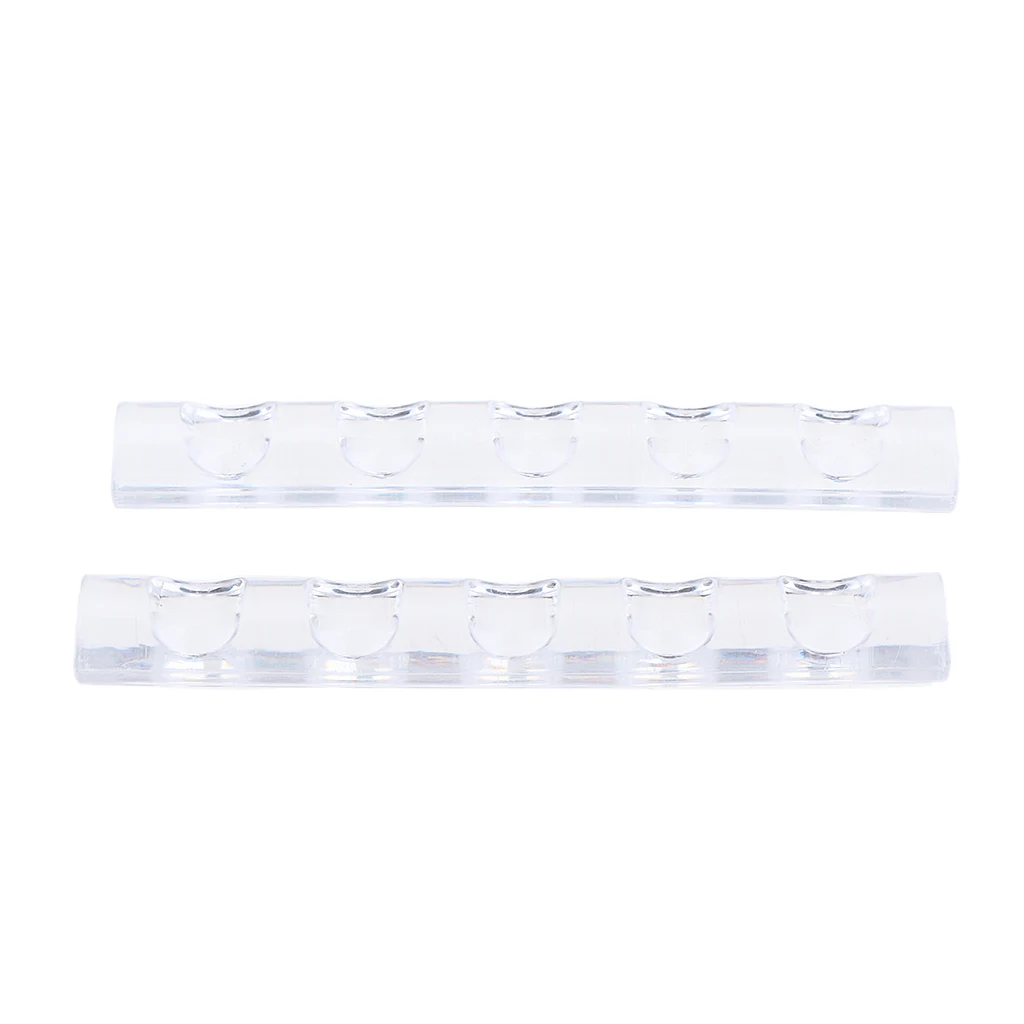 2Pcs 5 Slots Nail Art  Brush Painting Pen Holder Stand Storage Rack- Clear Acrylic Nail Art Drawing Painting Brush Pen Shelf