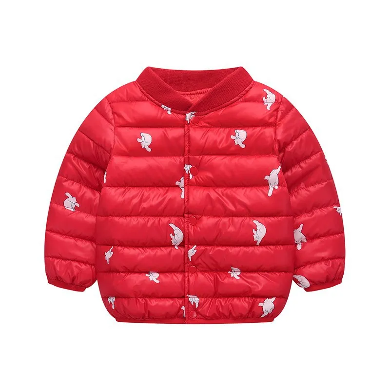 

Off Season CHILDREN'S down Jacket Cotton-padded Clothes Men And Women Child Baby Collarless Baby Girls Casual Coat Sky Blue Brig