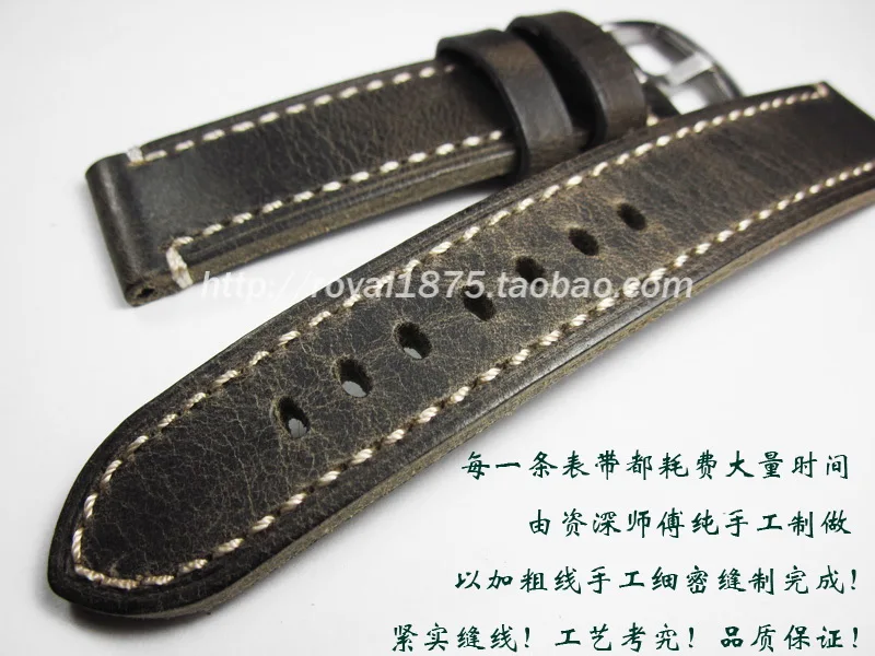 

New Retro Brown Handmade 18mm 19mm 20mm 22mm Men Genuine Leather Watch Band Strap For Omega/Zenith/IWC Watch Accessories