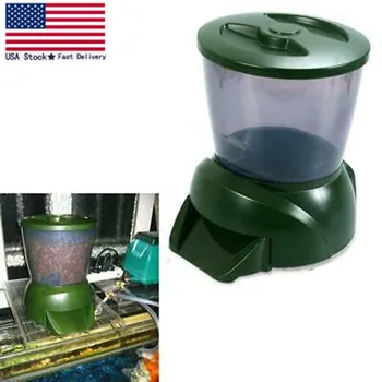 

4.25L Timer Automatic Digital Pond Fish Feeder LED Display Pond Green