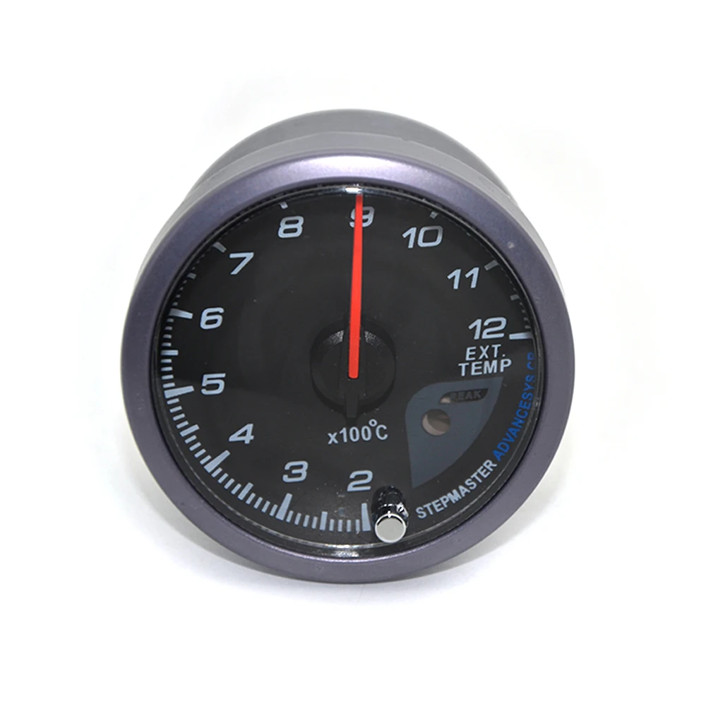 DRAGON GAUGE 60MM Boost/Water Temp/Oil Temp/Oil press/Volt/ RPM/ Air fuel /Exhaust Gas Gauge Black Color Dual Led Color Display car gauge