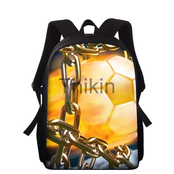 

New Large Schoolbag Football Print Student School Backpack 3D Printed Waterproof Bagpack Primary School Book Bags Mochila