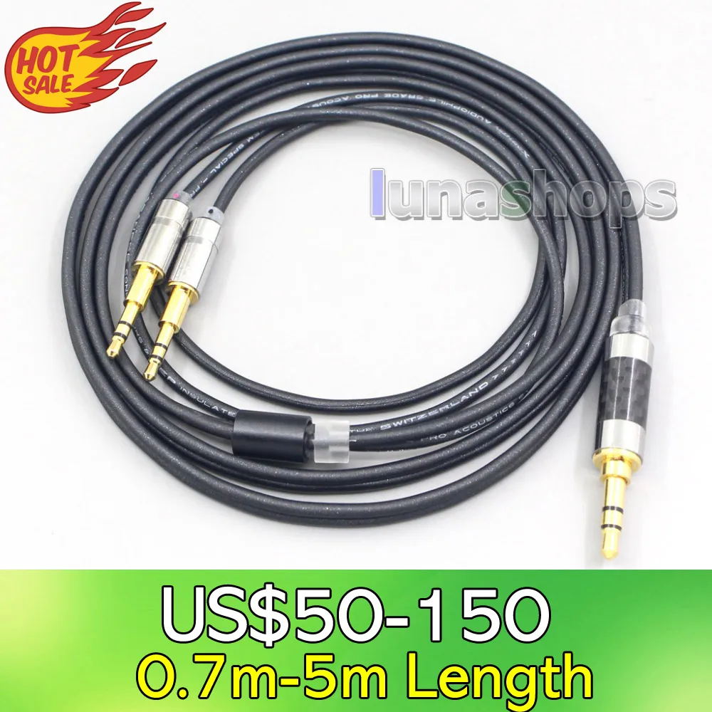 LN007132 6 5 мм XLR черный 99% чистый PCOCC кабель для наушников Sennheiser HD477 HD497 HD212 PRO EH250 EH350
