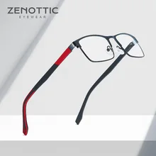Зеноттические металлические очки, оправа, Мужские квадратные очки по рецепту, анти-голубые лучи, металлические оптические очки, Женские оправы, очки BT2102