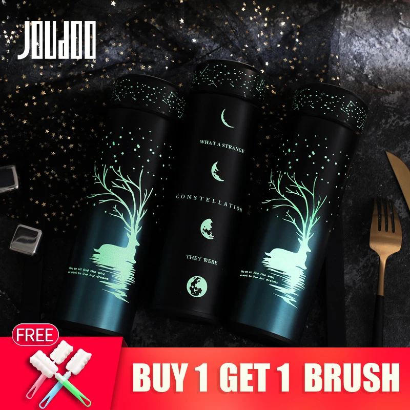 

JOUDOO Luminous ConstellationThermos Bottle Stainless Steel Vacuum Flask Insulated Thermos For Coffee Tea Thermocup Coffee Mug35