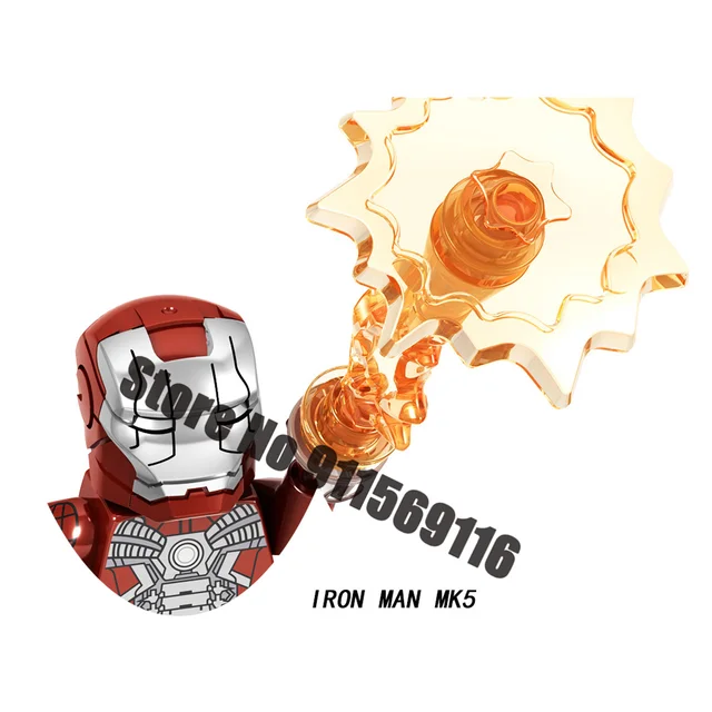 Superhero Iron Man Mark Building Blocks Bricks Tony Stark War Machine Ultron Action Figures Kids Toys Christmas Gifts H-GD234