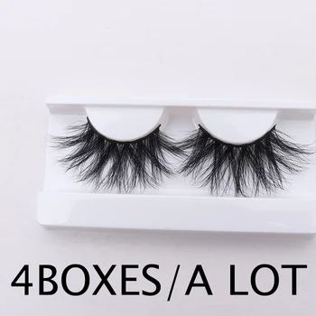 

4 Pairs False Eyelashes Synthetic Fiber Material 3D Mink Eyelash Cat Eyes Look Reusable Faux Cil Natural Lashes