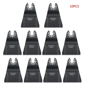 

10 PCS Metal/Wood Universal Quick Release Oscillating Saw Blades,Mixed Multitool Saw Blade Set