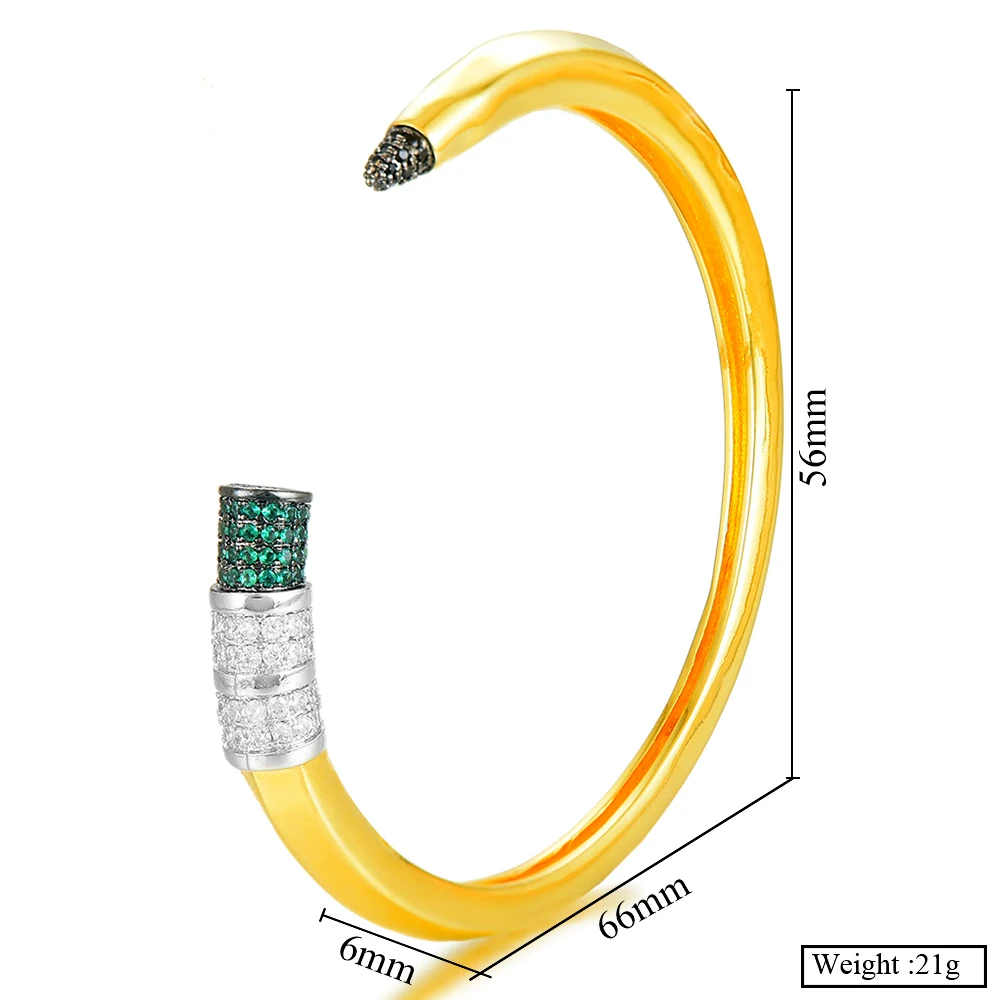 GODKI Trendy Pencil Designs Bangle Cuff For Women Wedding Full Cubic Zircon Crystal CZ Dubai Silver Color Party Bracelet 2022 6
