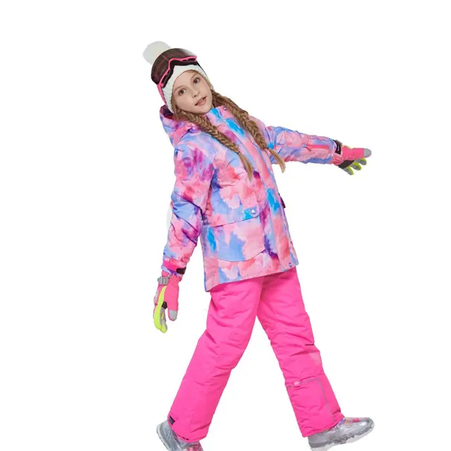 US $45.85 Charm Boys Girls Winter Snowboard Skiing Parka Jacket Snow Bib Snowsuit Set Warm Snowsuit Hooded Sk