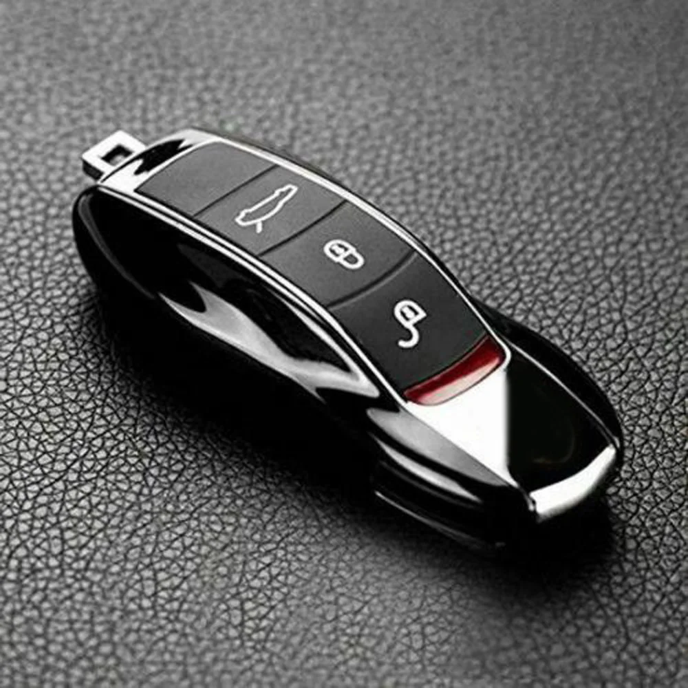 3 кнопки абсолютно автомобильный чехол для ключей бирки для Porsche Cayenne, Panamera Macan 911 Boxster