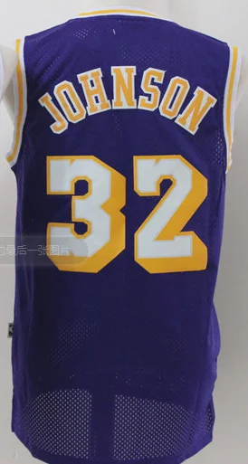 As photo Быстрая, Мужская футболка в стиле Лос-Анжелес Magic 32 Allen 3 Iverson Johnson 1 - Цвет: As photo