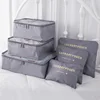 6 PCS Travel Storage Bag Set for Clothes Tidy Organizer Wardrobe Suitcase Pouch Travel Organizer Bag Case Shoes Packing Cube Bag 2