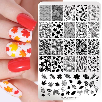 

Big Size Marple Design Stamp Plates Fruits Leaf Flower Patterns Nail Stamping Template Printing Stencil Snow Image Transfer Tool