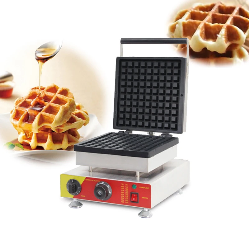 

Commercial 1PC Big Belgian Liege Waffles Baker Maker Nonstick Waffle Iron Machine Sandwich Maker Cake Oven CE 110V 220V