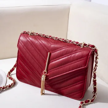 

New Fashion Square Chain Bag Women Crossbody Bag Bag Plaid Bag