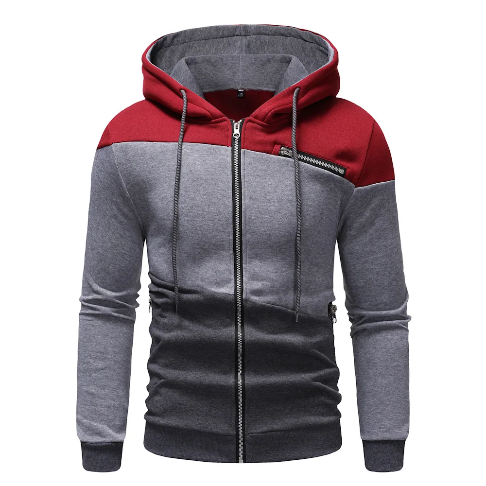 

New Hoodies Men 2020 Autumn Casual Long Sleeve Hoodie Men Sweatshirts Slim Zipper Hoody Sweatshirt Men Hooded Streetwear