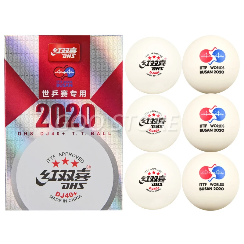 Новинка 2020 года мячи для настольного тенниса DHS DJ40 + 3 звезды ITTF Чемпионат мира по