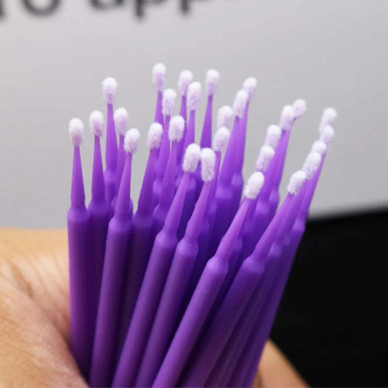 

100Pcs/bag Micro Brush micro disposable eyelash extension Cotton Swabs micro swabs Eye Shadow Applicator Eyelash Extension Tools