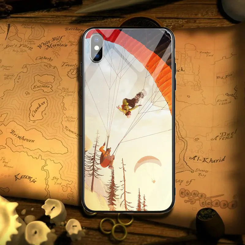 Чехлы для телефонов из закаленного стекла для iPhone 5 5S SE 7 6S 6 8 Plus X XR XS Max кристально чистый чехол Снежный или лыжный спорт Сноубординг - Цвет: Image 11