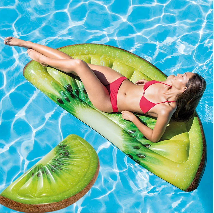 

Genuine Original INTEX Kiwifruit Inflatable Overwater Floating Mat Floating Bed Water Bed Beach Inflatable Mattress 58764