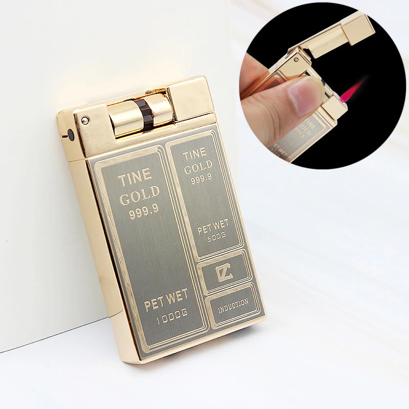 Creative Windproof Jet Torch Lighter Triple Cool Vintage Luxury Refillable Gas Butane Cigarette Cigar Encendedor Gadgets For Men | Дом и сад
