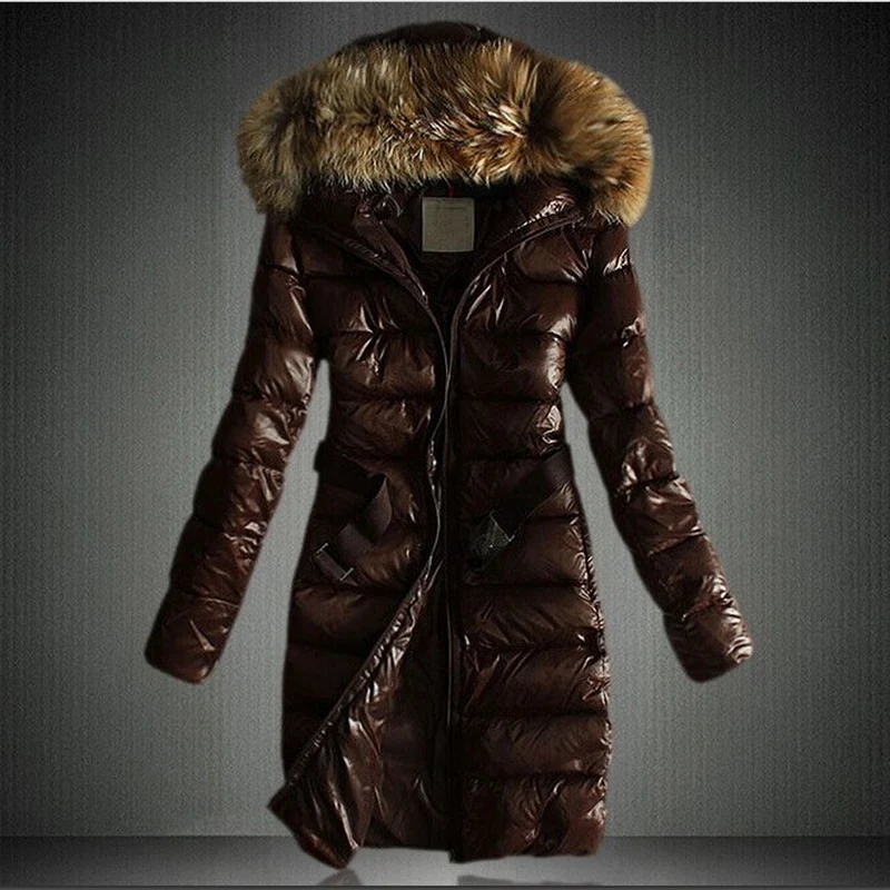 Женские парки, пуховое хлопковое пальто, зимние куртки средней длины с капюшоном, толстое теплое пальто, белая куртка-пуховик на гусином пуху, верхняя одежда A999