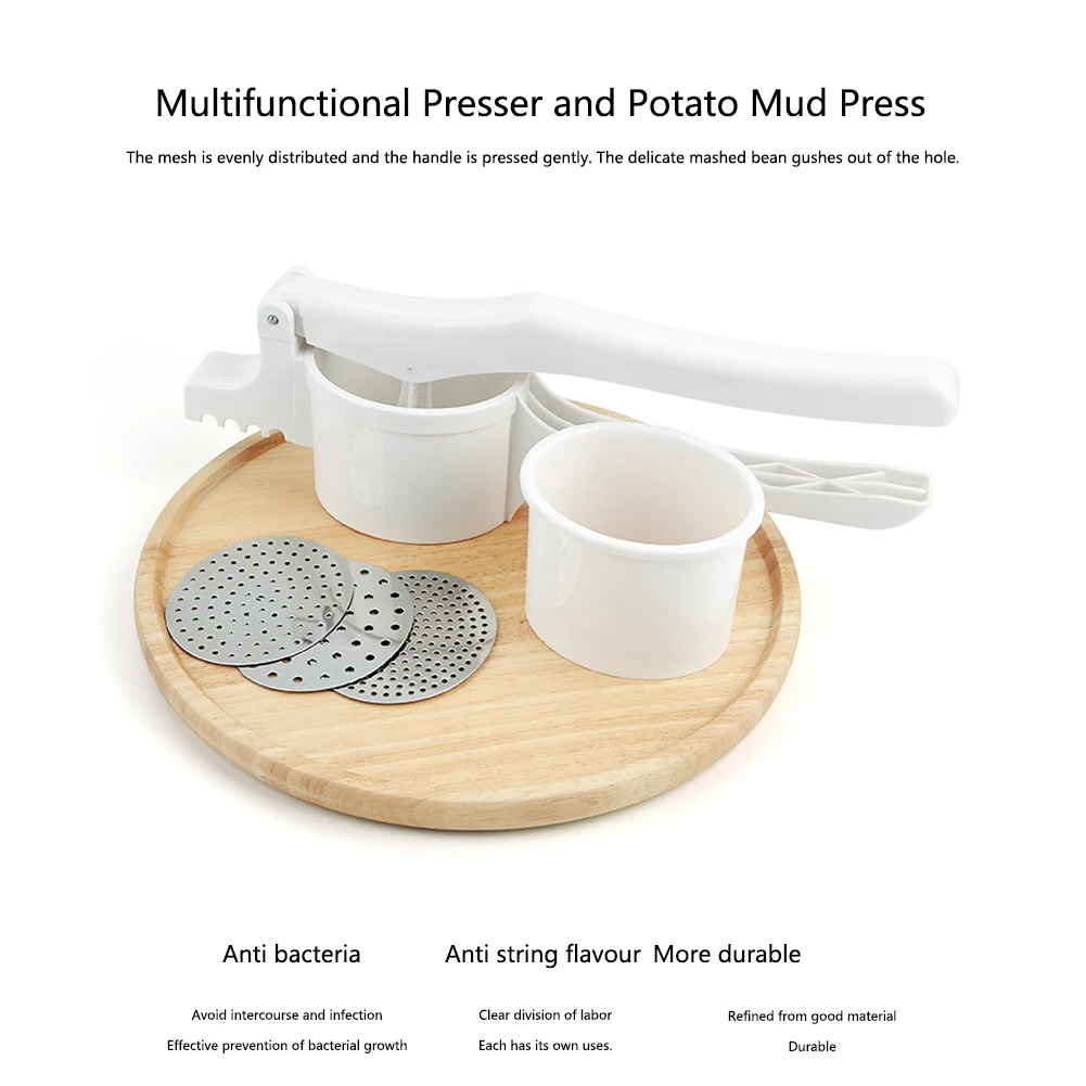 Ручной домашний многофункциональный съемный пресс тип 3 сетки ABS простая соковыжималка чистая приготовление картофеля кухонный пресс для приготовления пюре поставки