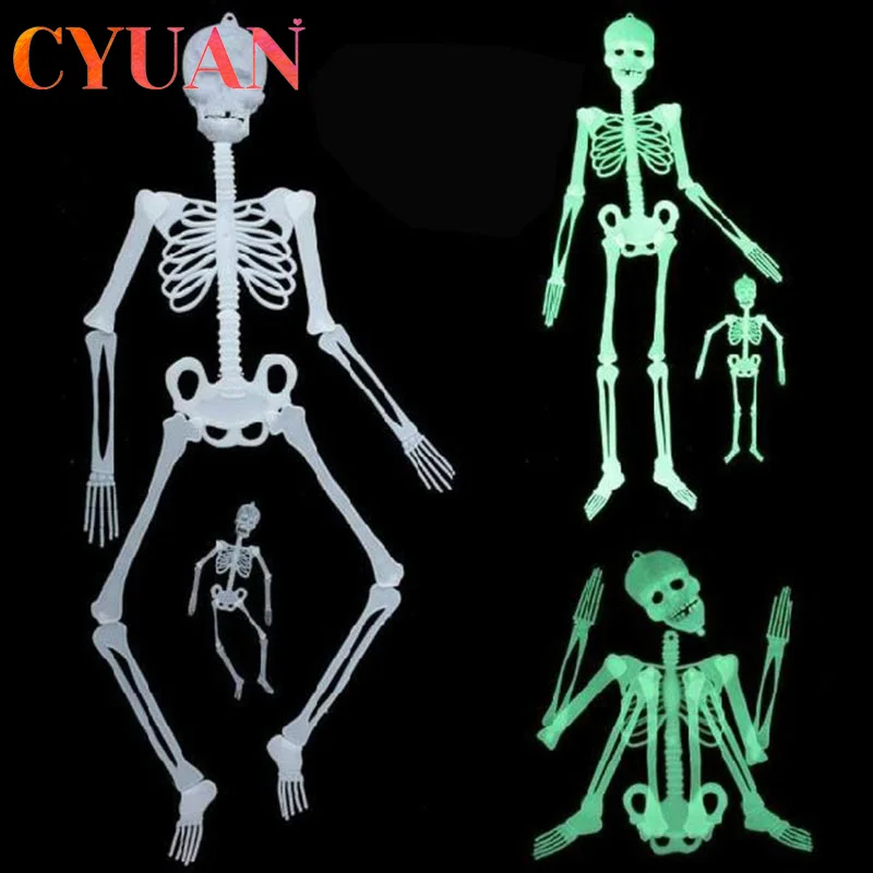 

Halloween Decoration Props Luminous Hanging Skull Skeleton Outdoor Party Home Haunted House Movable Horror Atmosphere Decoration