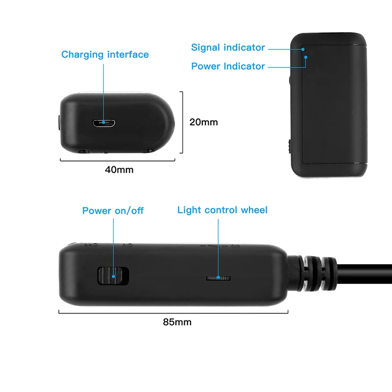 Câmera de Inspeção de Cobra 5.0mp sem Fio Semi-rígida com Bateria de 1800 Mah para Ios Endoscópio Android Telefone Inteligente 2560*1920 & 7 5.0mp sem fio endoscópio 2560*1920 câmera de
