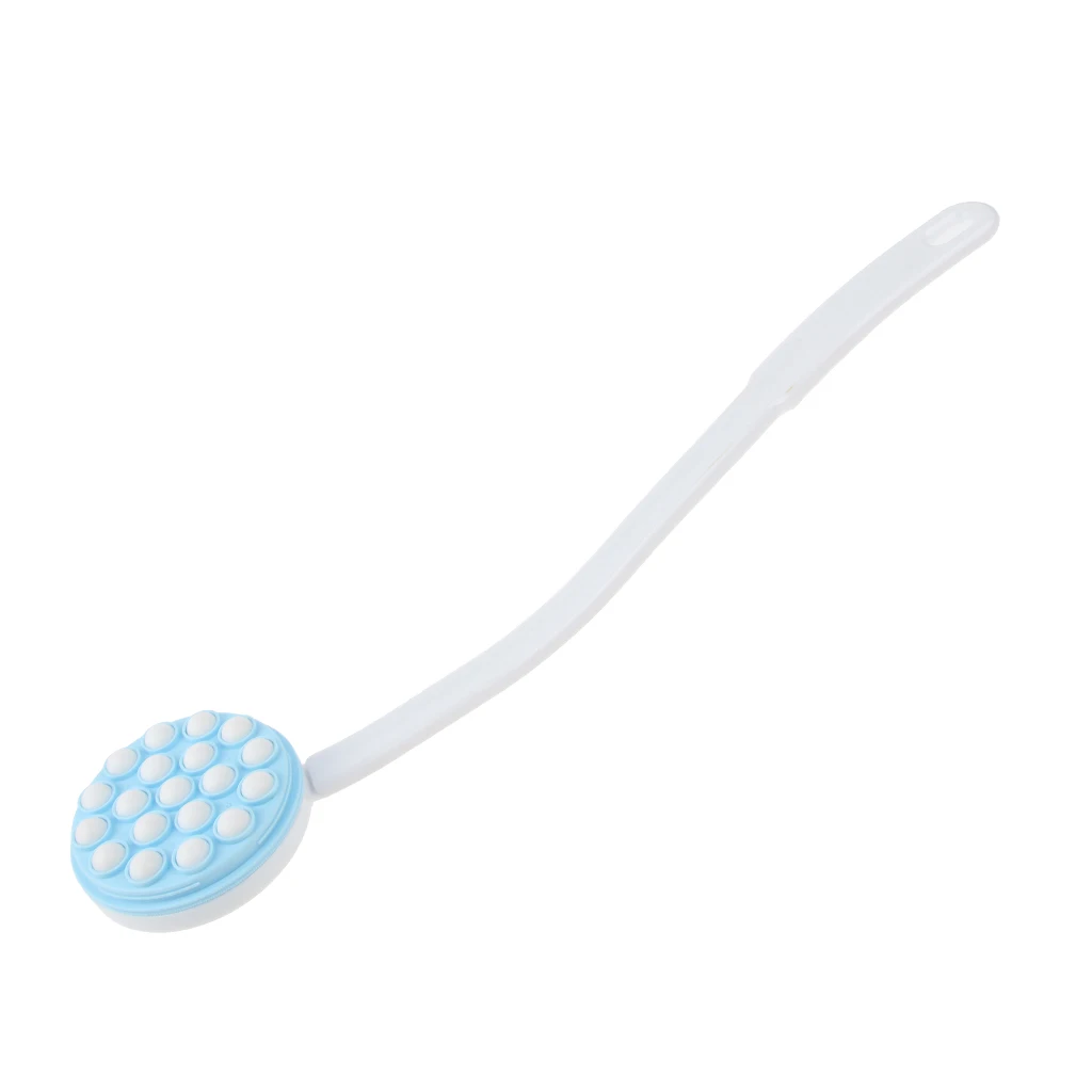 

Seniors Arthritis Patient Bath Shower Back Massage Brush Scrubber with Gel Slot & Long Handle