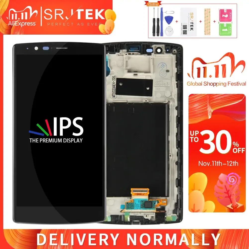 Srjtek 5 &quot2560*1440 двойной для LG G4 H818P ЖК панель с сенсорным экраном стекло рамкой
