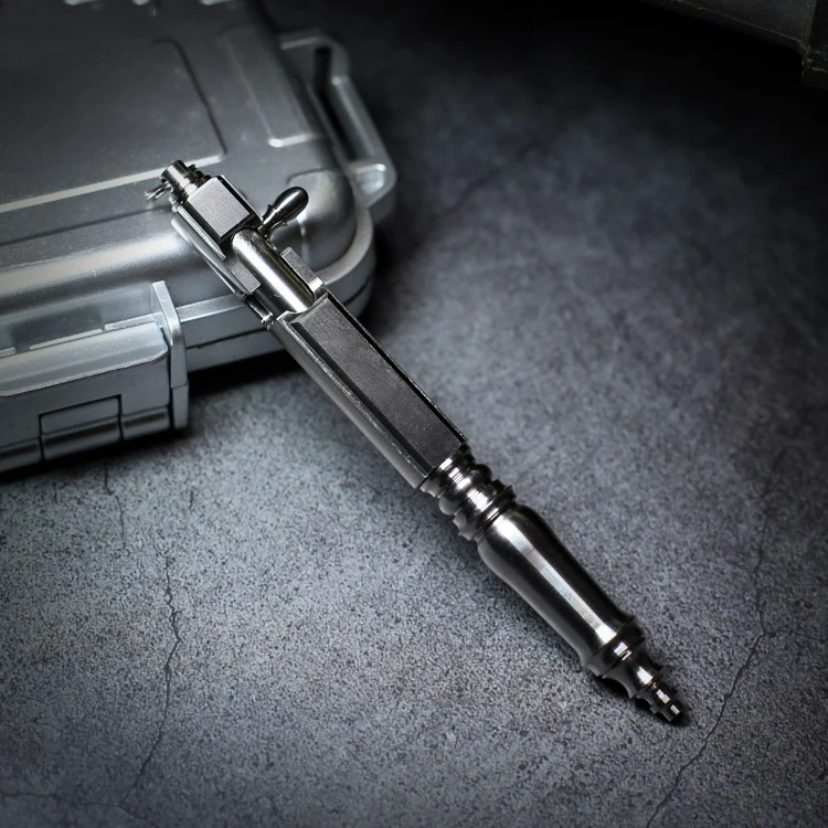 

Titanium TC4 Tactical Pen EDC Vintage Pen Punk Style