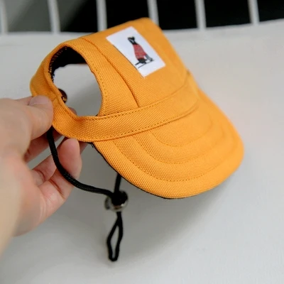 Бейсбольная кепка, зимняя шапка для собак, летняя Милая шапочка для маленьких щенков, защита от солнца, защита от ветра, животные, аксессуары для волос для чихуахуа, йоркширского пуга - Цвет: Orange