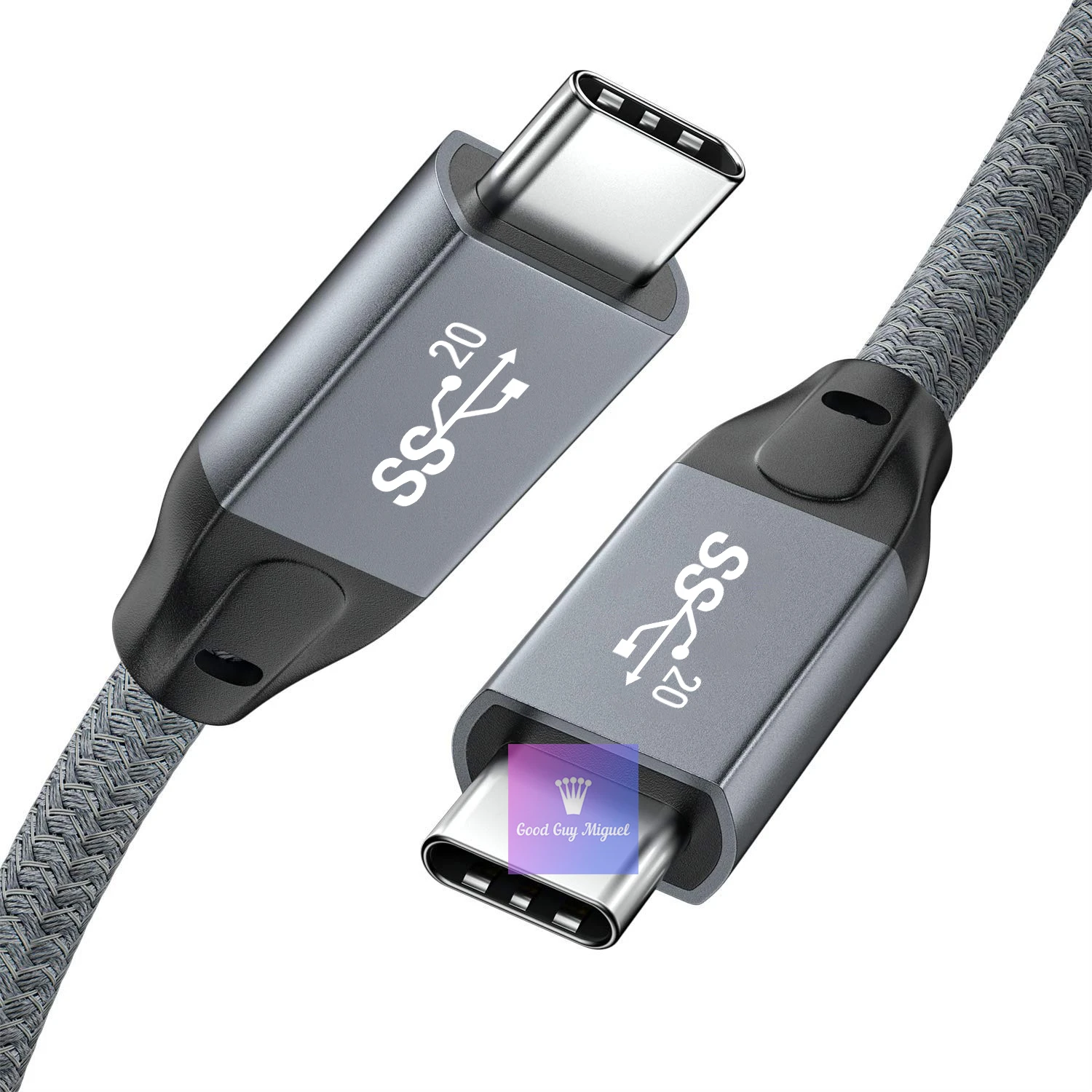 USB 3.2 Gen 2x2 20Gbps USB-C to Data Cable Type-C 100W Fast Charge Short Cord Braided Wire for Xiaomi Huawei MacBook Pixel | Электроника