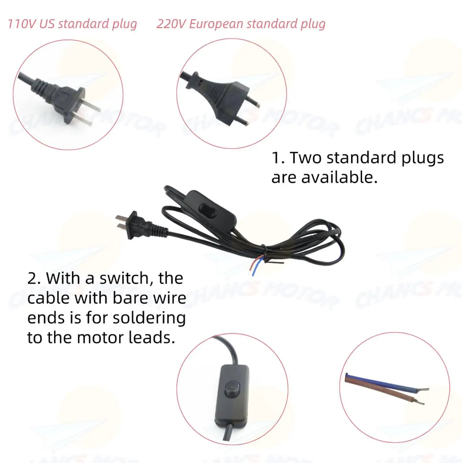 CHANCS Электрический TYC 50 110V/220V 2 5 3 об/мин синхронный двигатель с Мощность шнуровой