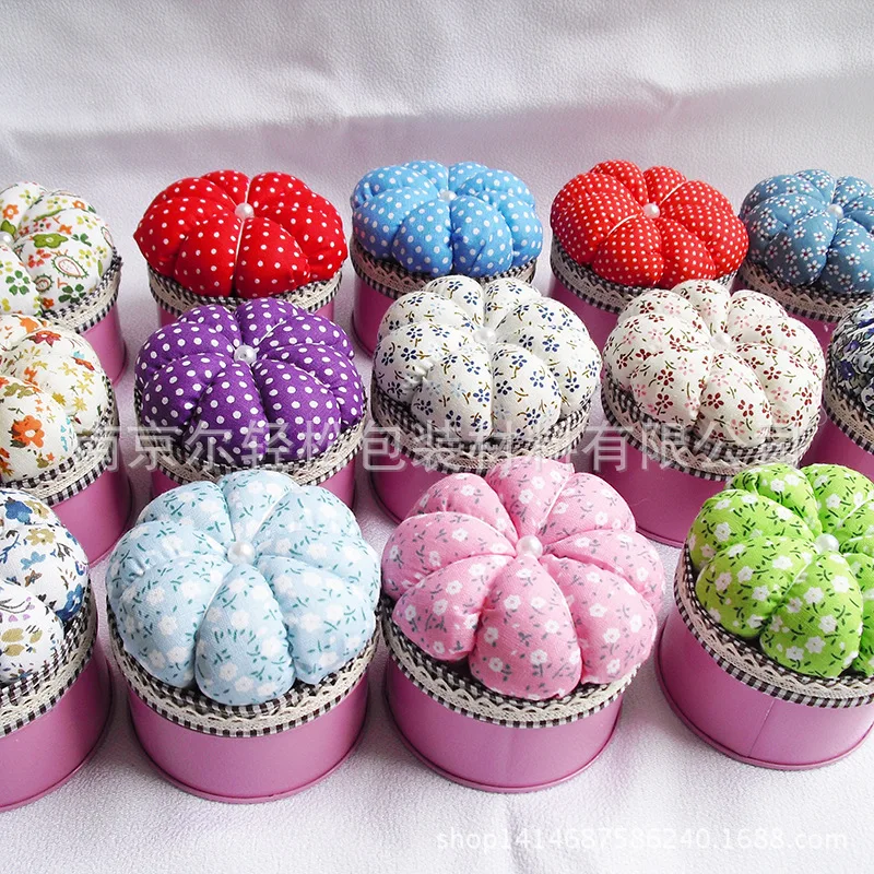 Европа и Америка Тыква шитье жестяной ящик иглы Pincushion набор швейных инструментов хранения ткани Pincushion E158-1