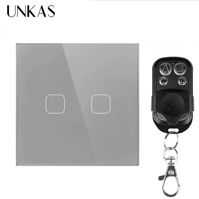 UNKAS AC 170 ~ 240 В стандарт ЕС/Великобритании 2 банды 1 способ настенный светильник