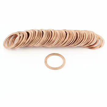 

50Pcs 21x27x1.5mm Copper Crush Washer Flat Seal Ring Gasket Fitting