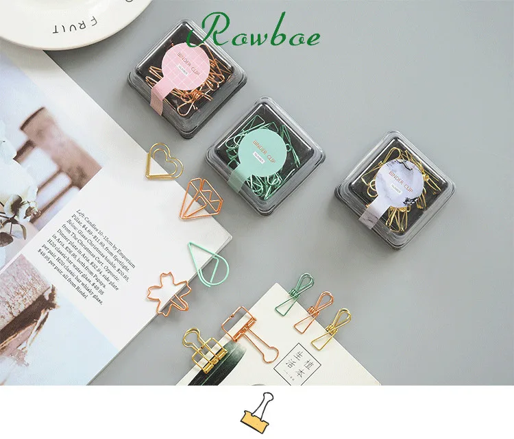 ROWBOE милые канцелярские принадлежности художественные серьги-подвески с шипами креативный простой зажим для билета Милая заколка клип ласточкин хвост kawaii поставки