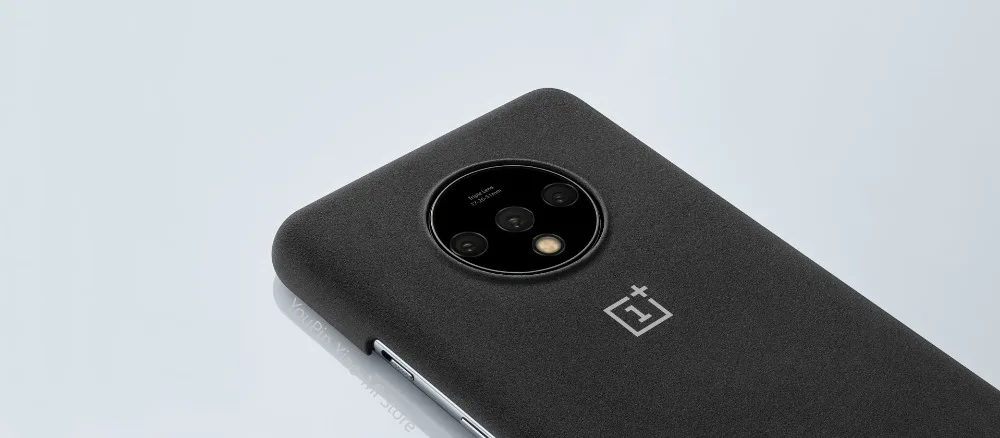 OnePlus 7T Официальный бампер чехол материал арамидное волокно PC полукруглая задняя крышка оболочка песчаник карбон для OnePlus 7T