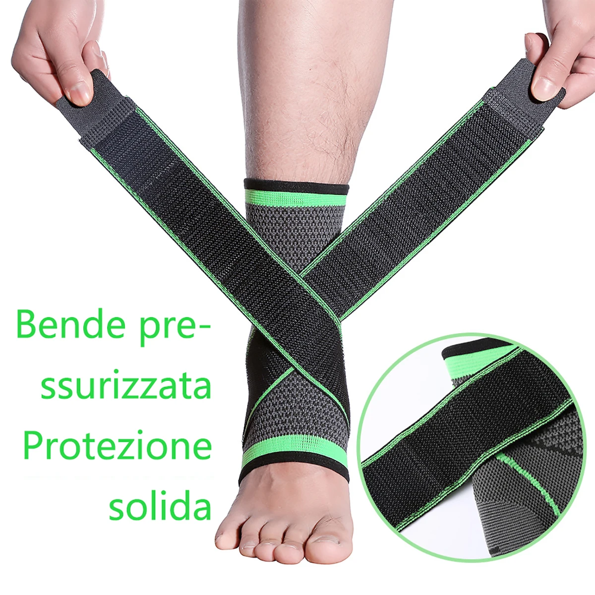 

2019 New 1PCS 3D Weaving Elastic Nylon Strap Ankle Support Brace Badminton Volleyball Football Taekwondo Fitness Heel Protector